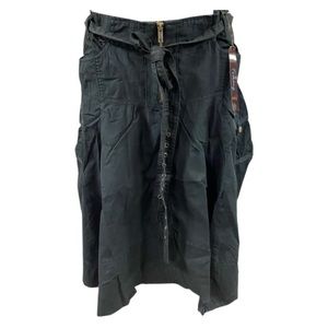 Timing Black Midi Cargo Skirt